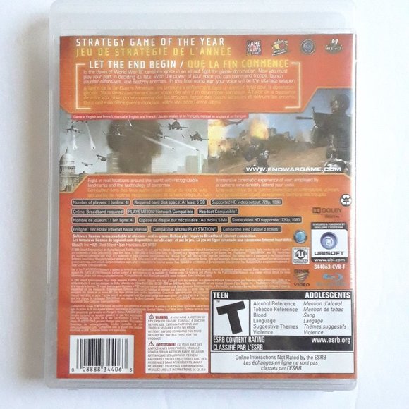 Tom Clancy Playstation 3 Games Ghost Recon Advanced Warfighter and End War - Picture 6 of 10